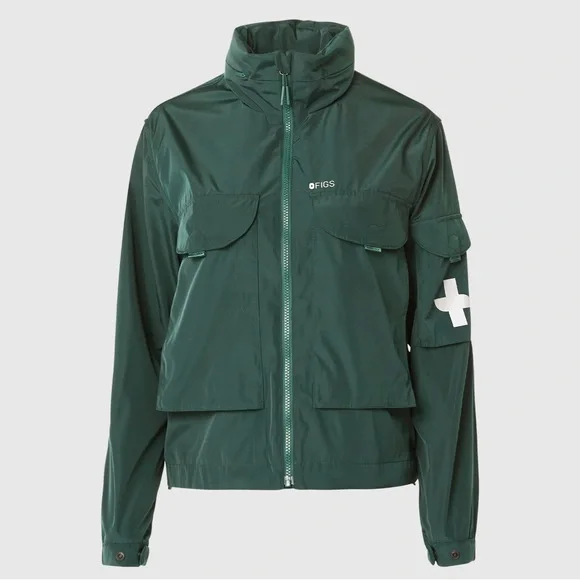 FIGS Men’s On-Shift Extremes Jacket Lightweight Hooded Windbreaker Green Medium - Picture 1 of 16